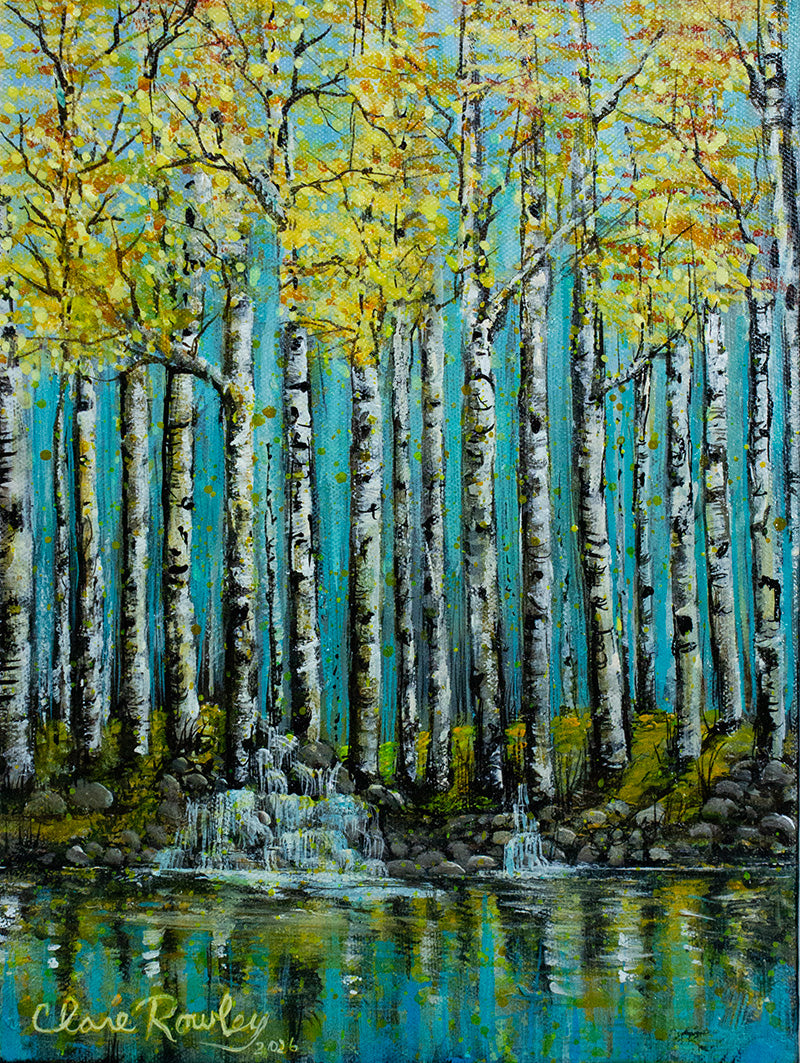 Aspen River Fall 2 - Acrylic Painting